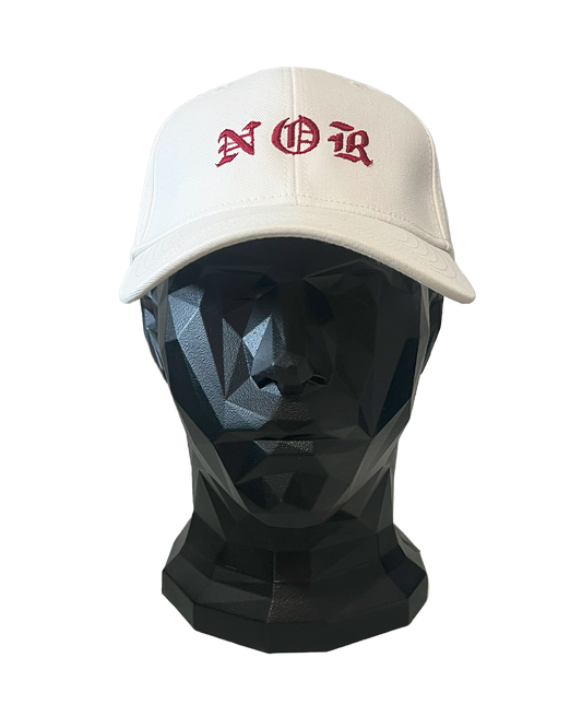 Gorra NOR coconut milk and garnet